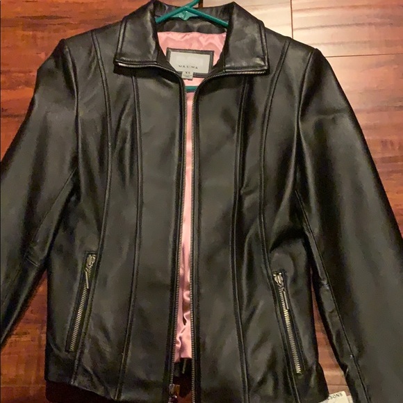 Vintage Women’s Black Leather Jacket NWT-Size XS - Picture 2 of 3